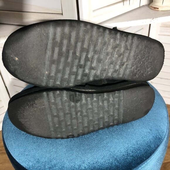 Bearpaw Black Suede Boots Wool Lining Size 8 - Picture 5 of 6